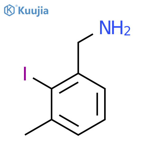 (2-Iodo-3-methylphenyl)methanamine structure