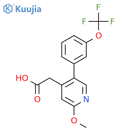 2-Methoxy-5-(3-(trifluoromethoxy)phenyl)pyridine-4-acetic acid structure