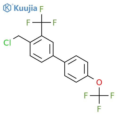 4-Chloromethyl-4'-(trifluoromethoxy)-3-(trifluoromethyl)biphenyl structure