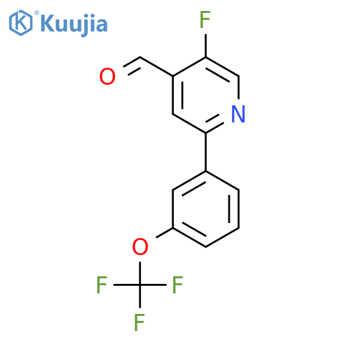 5-Fluoro-2-(3-(trifluoromethoxy)phenyl)isonicotinaldehyde structure