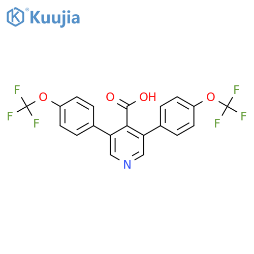 3,5-Bis(4-(trifluoromethoxy)phenyl)isonicotinic acid structure