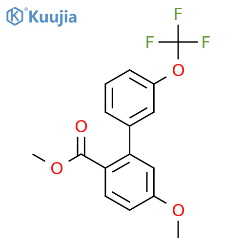 Methyl 5-methoxy-3'-(trifluoromethoxy)biphenyl-2-carboxylate structure