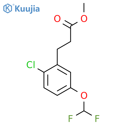 Methyl 3-(2'-chloro-5'-(difluoromethoxy)phenyl)propionate structure
