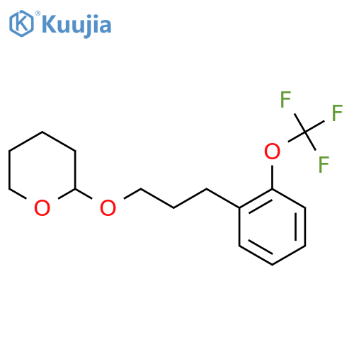 2-(3-(2-(Trifluoromethoxy)phenyl)propoxy)tetrahydro-2H-pyran structure