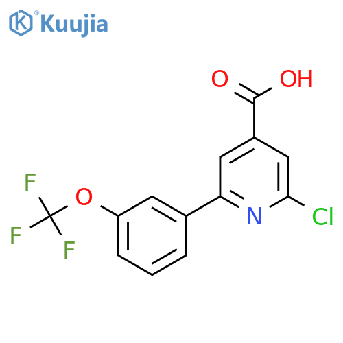 2-Chloro-6-(3-(trifluoromethoxy)phenyl)isonicotinic acid structure