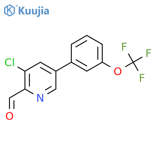 3-Chloro-5-(3-(trifluoromethoxy)phenyl)picolinaldehyde structure