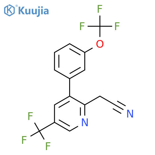 3-(3-(Trifluoromethoxy)phenyl)-5-(trifluoromethyl)pyridine-2-acetonitrile structure