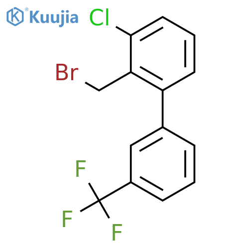 2-Bromomethyl-3-chloro-3'-(trifluoromethyl)biphenyl structure