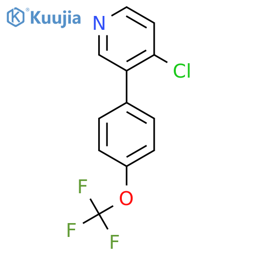 4-Chloro-3-(4-(trifluoromethoxy)phenyl)pyridine structure