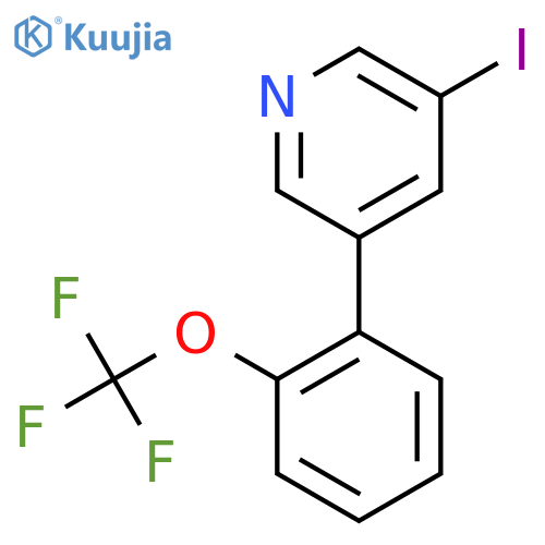 3-Iodo-5-(2-(trifluoromethoxy)phenyl)pyridine structure