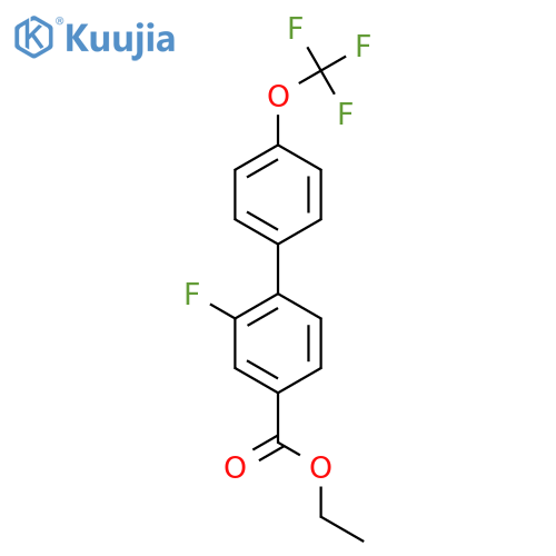 Ethyl 2-fluoro-4'-(trifluoromethoxy)biphenyl-4-carboxylate structure