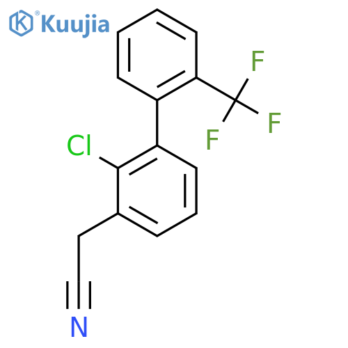 2-Chloro-2'-(trifluoromethyl)biphenyl-3-acetonitrile structure