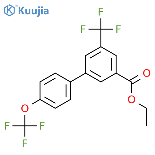 Ethyl 4'-(trifluoromethoxy)-5-(trifluoromethyl)biphenyl-3-carboxylate structure