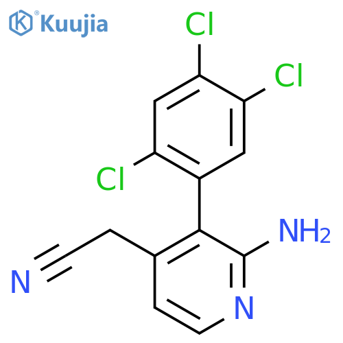 2-Amino-3-(2,4,5-trichlorophenyl)pyridine-4-acetonitrile structure