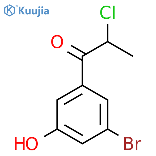 3'-Bromo-2-chloro-5'-hydroxypropiophenone structure