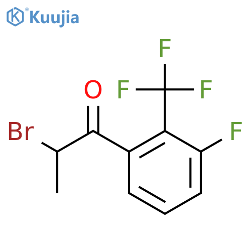 2-Bromo-3'-fluoro-2'-(trifluoromethyl)propiophenone structure
