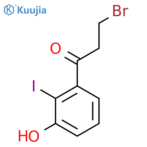 3-Bromo-3'-hydroxy-2'-iodopropiophenone structure
