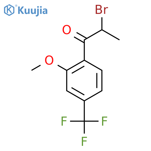 2-Bromo-2'-methoxy-4'-(trifluoromethyl)propiophenone structure