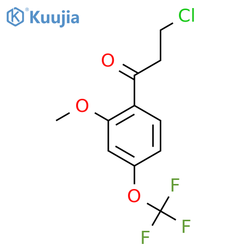 3-Chloro-2'-methoxy-4'-(trifluoromethoxy)propiophenone structure