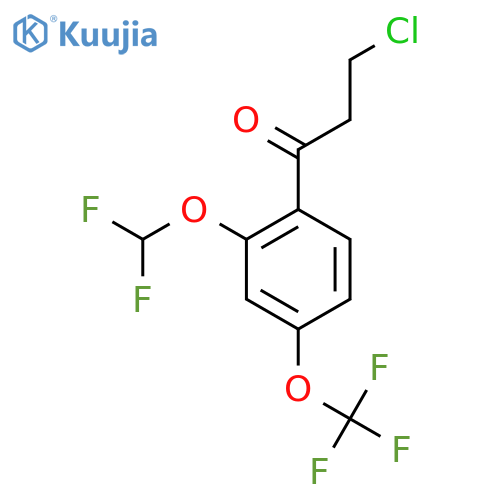 3-Chloro-2'-(difluoromethoxy)-4'-(trifluoromethoxy)propiophenone structure