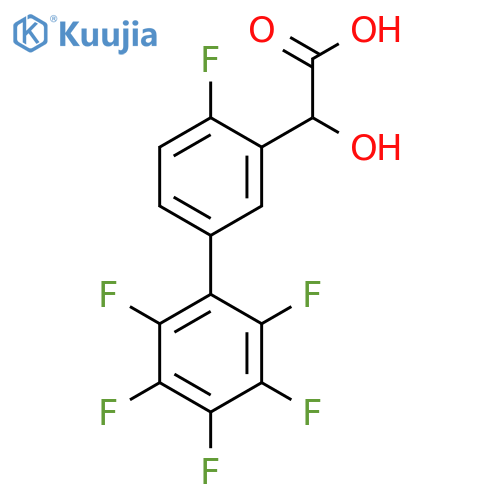 (4,2',3',4',5',6'-Hexafluorobiphenyl-3-yl)-hydroxy-acetic acid structure
