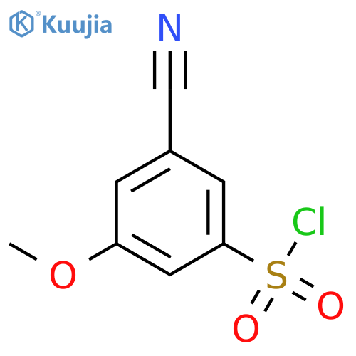 3-cyano-5-methoxybenzene-1-sulfonyl chloride structure