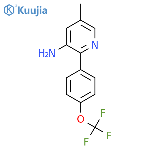 3-Amino-5-methyl-2-(4-(trifluoromethoxy)phenyl)pyridine structure