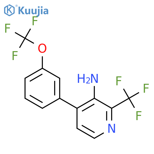 3-Amino-4-(3-(trifluoromethoxy)phenyl)-2-(trifluoromethyl)pyridine structure