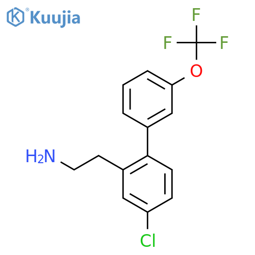 4-Chloro-3'-(trifluoromethoxy)biphenyl-2-ethylamine structure