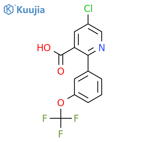 5-Chloro-2-(3-(trifluoromethoxy)phenyl)nicotinic acid structure
