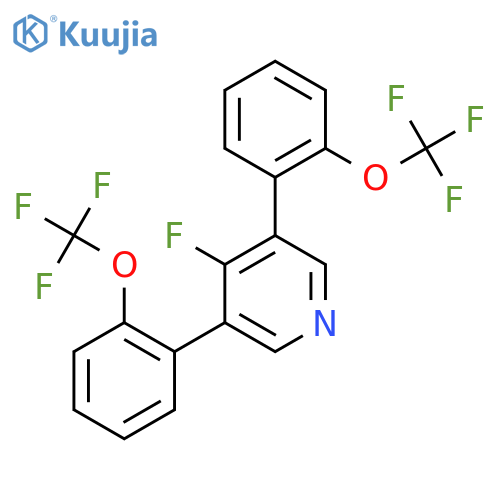 3,5-Bis(2-(trifluoromethoxy)phenyl)-4-fluoropyridine structure