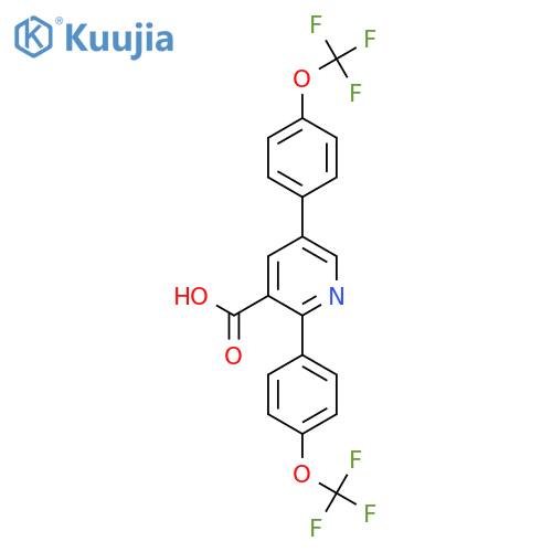 2,5-Bis(4-(trifluoromethoxy)phenyl)nicotinic acid structure