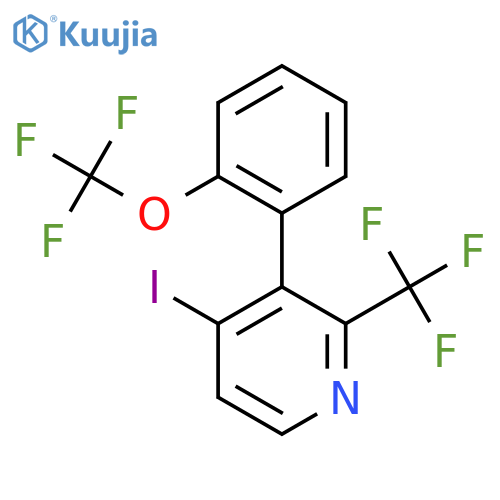 4-Iodo-3-(2-(trifluoromethoxy)phenyl)-2-(trifluoromethyl)pyridine structure