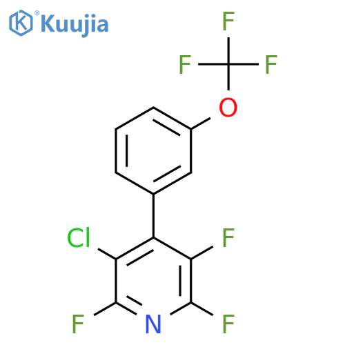 3-Chloro-2,5,6-trifluoro-4-(3-(trifluoromethoxy)phenyl)pyridine structure