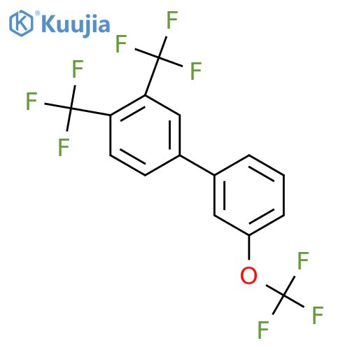 3,4-Bis(trifluoromethyl)-3'-(trifluoromethoxy)biphenyl structure