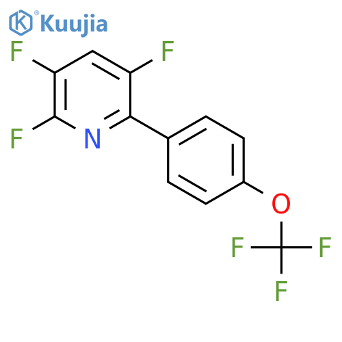 2,3,5-Trifluoro-6-(4-(trifluoromethoxy)phenyl)pyridine structure
