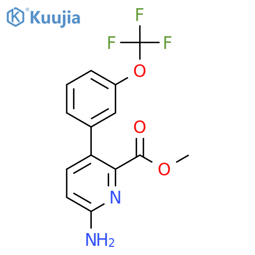Methyl 6-amino-3-(3-(trifluoromethoxy)phenyl)picolinate structure