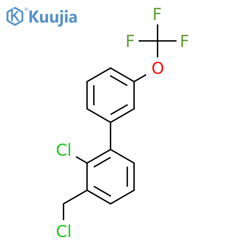 2-Chloro-3-chloromethyl-3'-(trifluoromethoxy)biphenyl structure