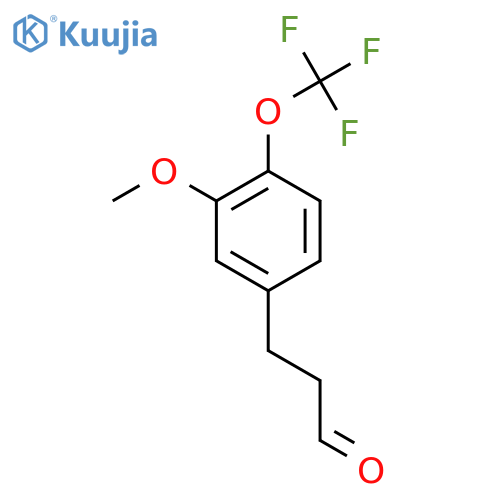 3-(3'-Methoxy-4'-(trifluoromethoxy)phenyl)propionaldehyde structure