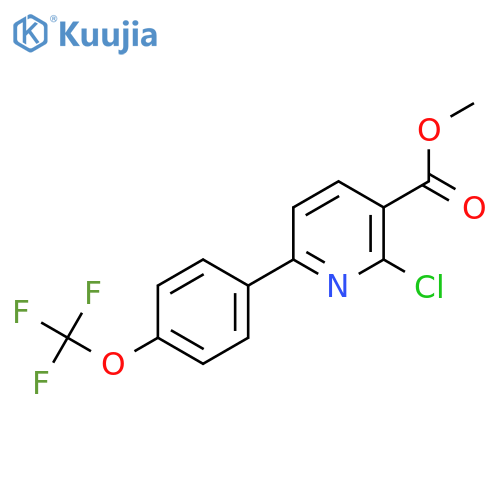 Methyl 2-chloro-6-(4-(trifluoromethoxy)phenyl)nicotinate structure