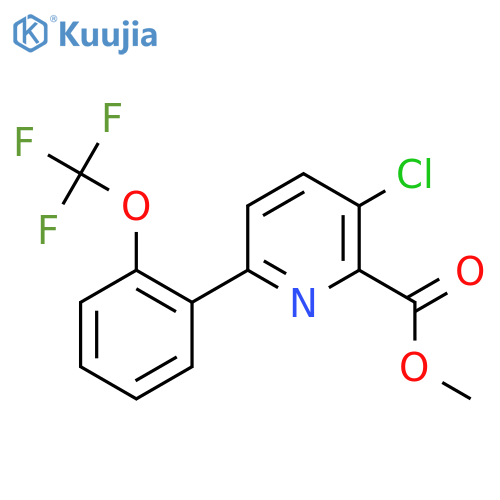 Methyl 3-chloro-6-(2-(trifluoromethoxy)phenyl)picolinate structure