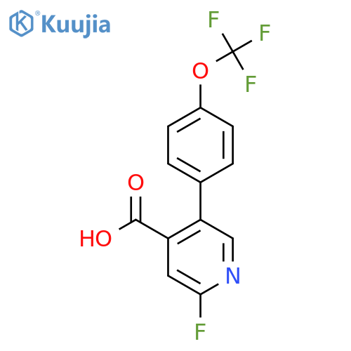 2-Fluoro-5-(4-(trifluoromethoxy)phenyl)isonicotinic acid structure