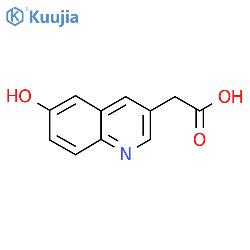 6-Hydroxyquinoline-3-acetic acid structure