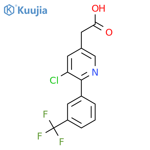 3-Chloro-2-(3-(trifluoromethyl)phenyl)pyridine-5-acetic acid structure