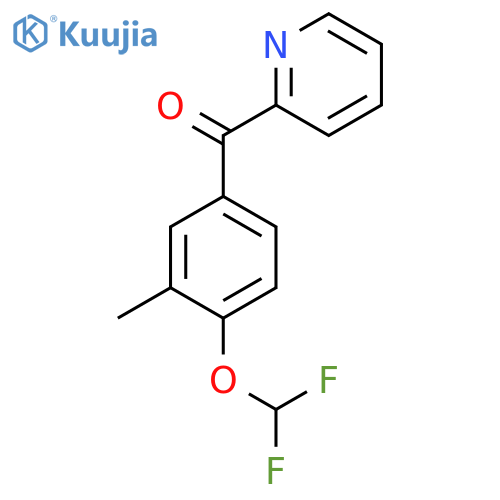 2-(4-(Difluoromethoxy)-3-methylbenzoyl)pyridine structure