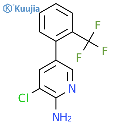2-Amino-3-chloro-5-(2-(trifluoromethyl)phenyl)pyridine structure