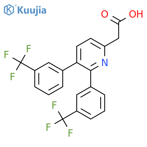 2,3-Bis(3-(trifluoromethyl)phenyl)pyridine-6-acetic acid structure