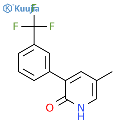 2-Hydroxy-5-methyl-3-(3-(trifluoromethyl)phenyl)pyridine structure