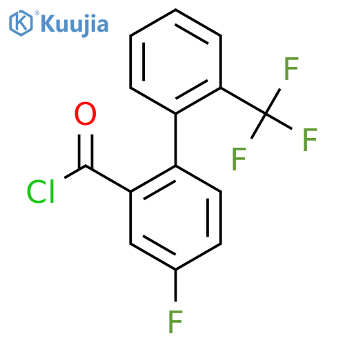 4-Fluoro-2'-(trifluoromethyl)biphenyl-2-carbonyl chloride structure