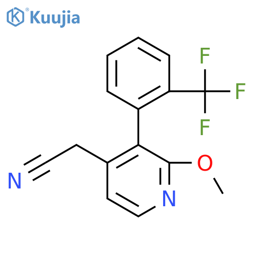 2-Methoxy-3-(2-(trifluoromethyl)phenyl)pyridine-4-acetonitrile structure